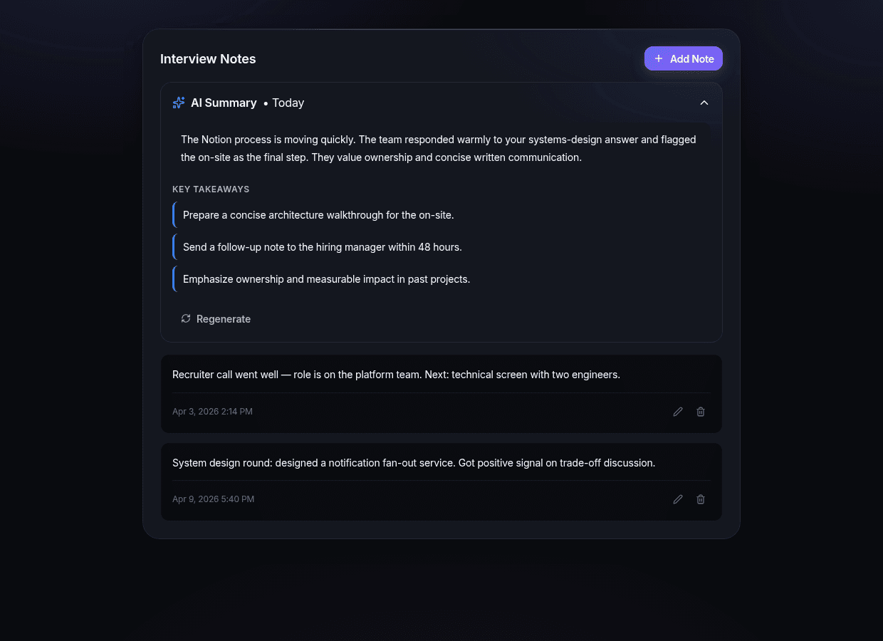 AI Note Summaries