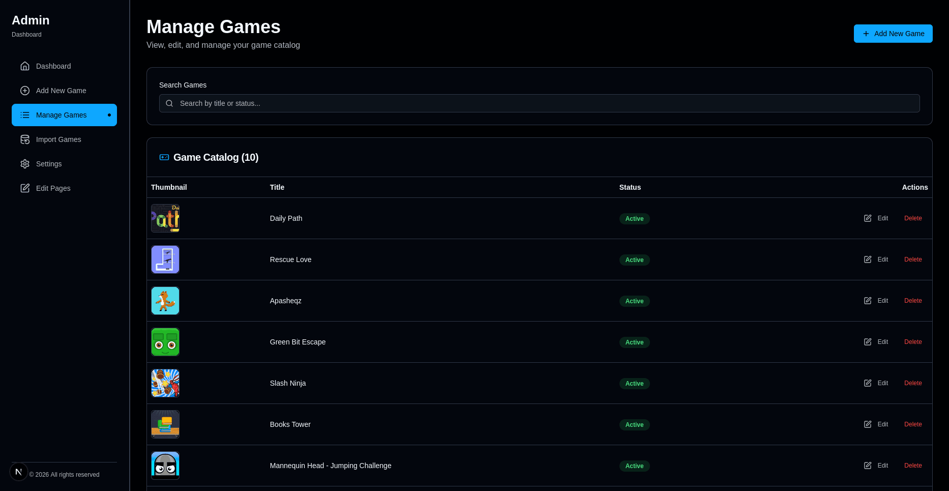 Game Availability Manager